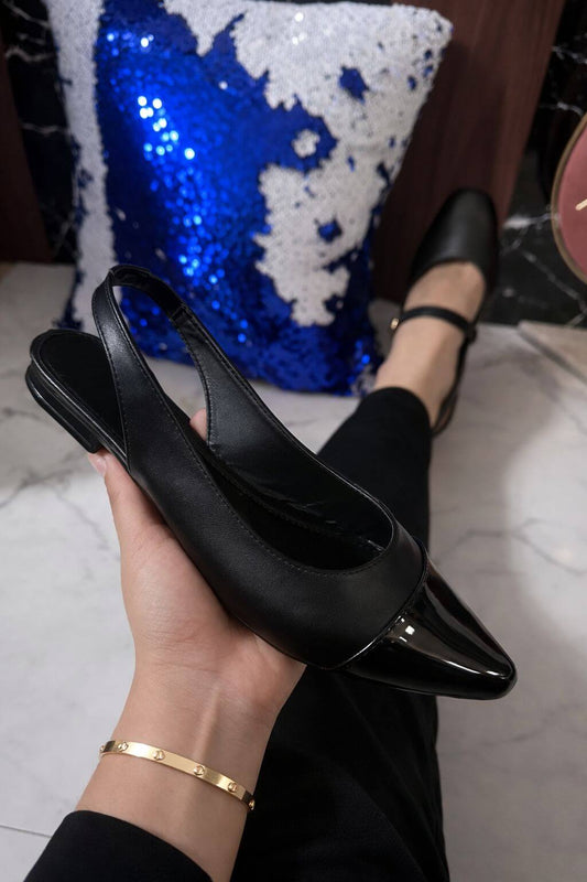 Zapatos Slingback Negros para Mujer