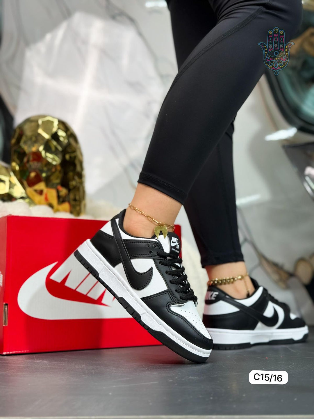 Dunk Clásico Negro/Blanco